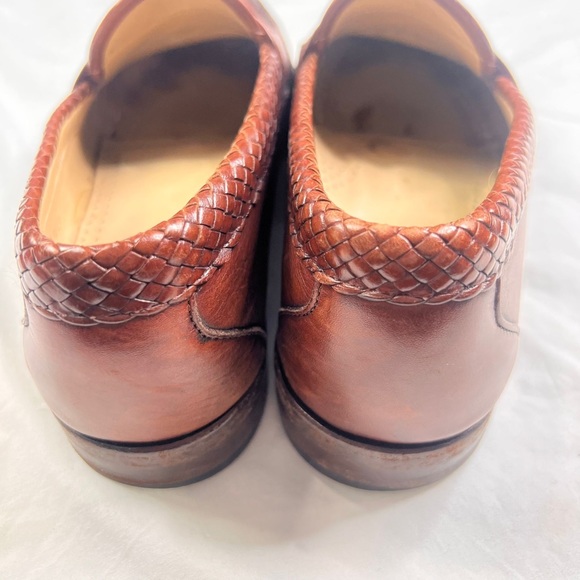 Mens Allen Edmonds Maxfield Brown Leather Slip On Casual Dress Shoes Size 7.5 D - Picture 5 of 8